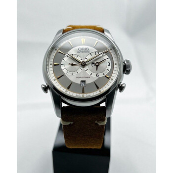 (SOLD!!) 42.5mm • 2020 Oris Artelier World Timer ref.7581 Cal.690 Automatic